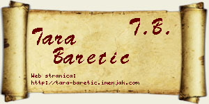 Tara Baretić vizit kartica